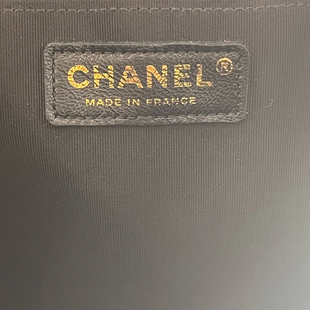 Chanel Lambskin Pleated Chevron Large Wristlet